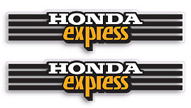 Honda Express 50cc Moped 1980 with warning advice set Frame Stickers