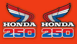1985 Honda CR250R rad shroud graphics