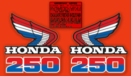1985 Honda CR250R graphics set
