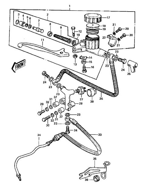 See Fitment Chart FRONT Brake Master Cylinder Repair Set Kawasaki #43020-1054