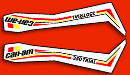 1986 Can-Am 350 Trial decals