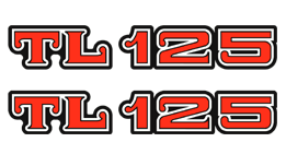 Honda TL125 side cover decals