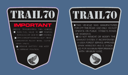 CT70 K0 1969-1971 decals