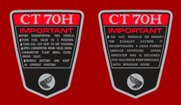 1972 CT70H K1 decals