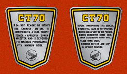 1974 CT70 K3 decals