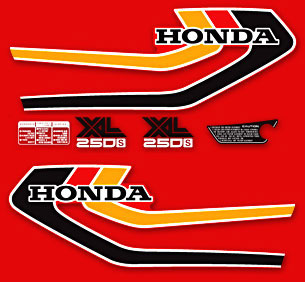 1978 Honda XL250S decals