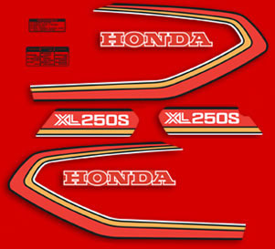 1980 Honda XL250S decals