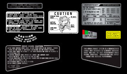 1980 Honda CB750F warning decal set