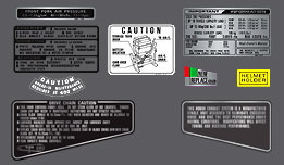 1980 Honda CB750F warning decal set