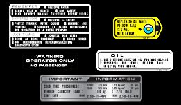 1982 Honda MB5 Warning & Service Labels