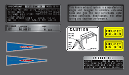 CB750 K0 Warning Decal Set