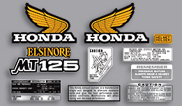 Honda MT125 decal set