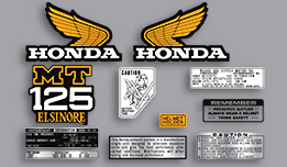 Honda MT125 decal set