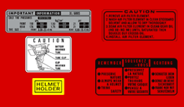 1979 XL500S Warning Decals Set