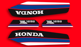 1980 Honda XL125S Euro complete decal set