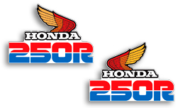 1986 Honda XL250R tank decals