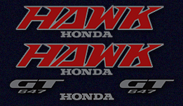 1988 Honda NT650 Hawk decal set