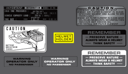 ST90 Warning Decal Set