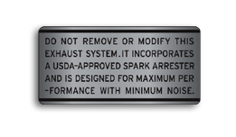 Hnda Qa50 K0 Exhaust Warning Decal