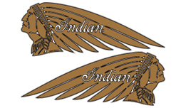 Indian Chief decals (gold)