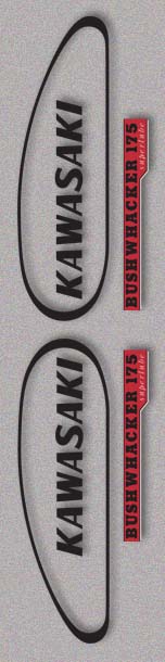 1970 Kawasaki F3 Bushwhacker decal set