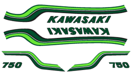 1972 Kawasaki H2 white decals