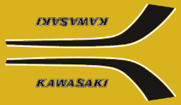 1974 Kawasaki F11 tank decals