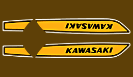 1975 Kawasaki H1 Decal Set Brown Brown