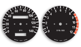 1976 Kawasaki KH400 gauge faces