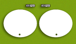 1976 Kawasaki KX125 A3 Side Panel Decal Set