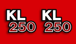 1981 Kawasaki KL250 side panel decals