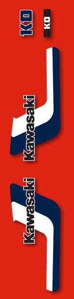 1987 Kawasaki KD80 decal set