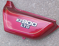 1976 Kawasaki KZ900 LTD side cover decal stripes