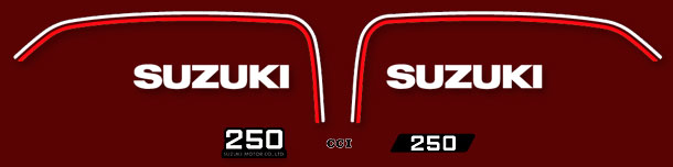 1978 Suzuki TS250 decal set for North American model