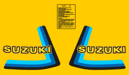 Suzuki RM80 Gas Tank Decals