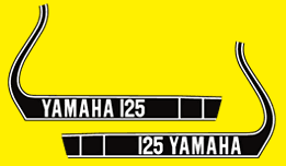 1974 Yamaha MX125 gas tank decals