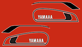 1975 RD250B fuel tank decal set