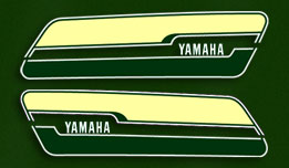 1976 Yamaha RD400C fuel tank decals