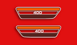 1976 Yamaha RD400C side panel decals