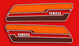 1976 Yamaha RD400C fuel tank decals