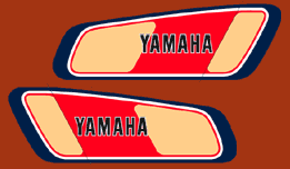 1977 Yamaha XT500 gas tank decals