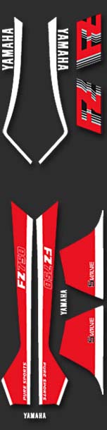 1985 Yamaha FZ750 Black & Red decals