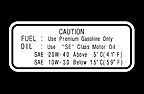 Yamaha TT500 Fuel Tank Caution