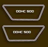 1975 Yamaha XS500 side panel decals